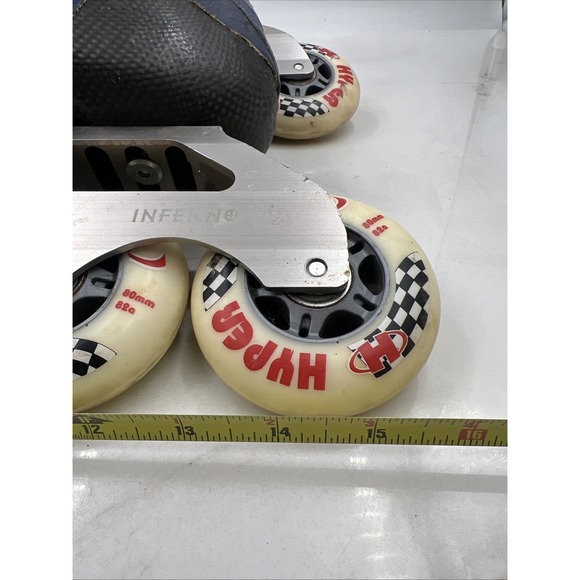 Vintage Bont Sharkie 5 Wheel Inline Speed Skates Mens Size 8 Inferno Rails - Picture 14 of 16